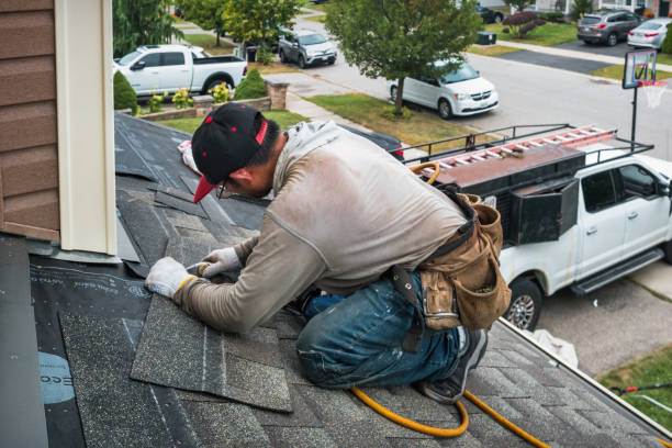 Professional Roof Leak Repair technician working in East Flat Rock, NC